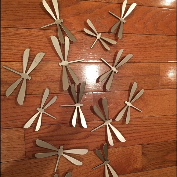 Set of 14 dragonflies wall decorations with tacs - Picture 1 of 1